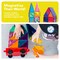 PicassoTiles 2 Piece Car Construction Vehicles Truck Toys for Magnetic Building Blocks Magnet Toy Kit with Sensory Magnets Re-Enforced Hitch & Long Bed Travel Educational Girls Boys Toddlers Ages 3+